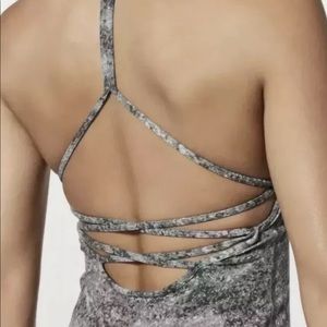 NWT Lululemon Back And Forth Tank Gray Nulu 12